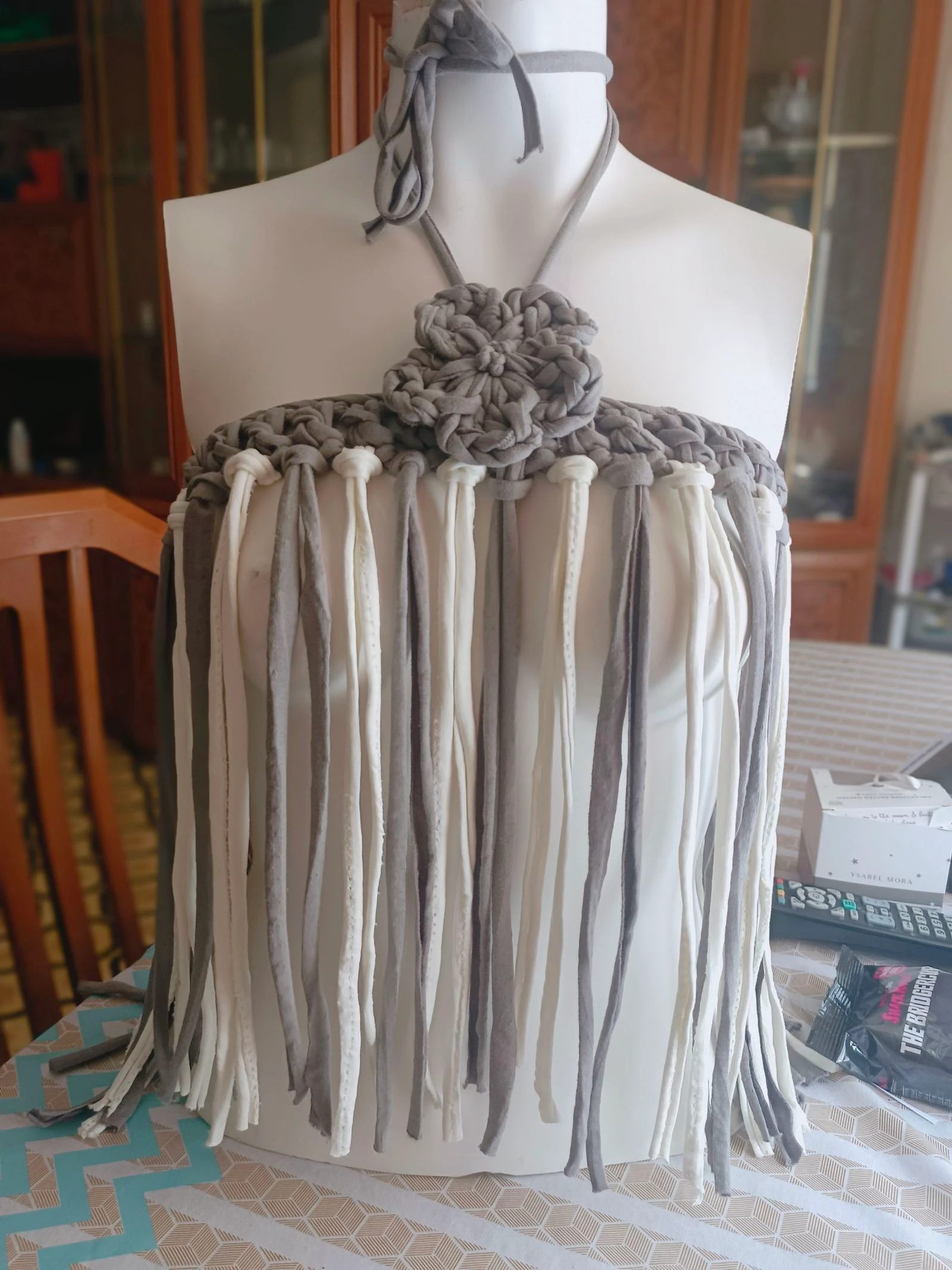 Halter boho chic tela perfurada – photo 8